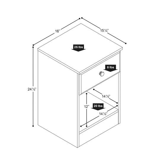 Modubox Nightstand Astrid Tall 1-Drawer Nightstand - Multiple Options Available
