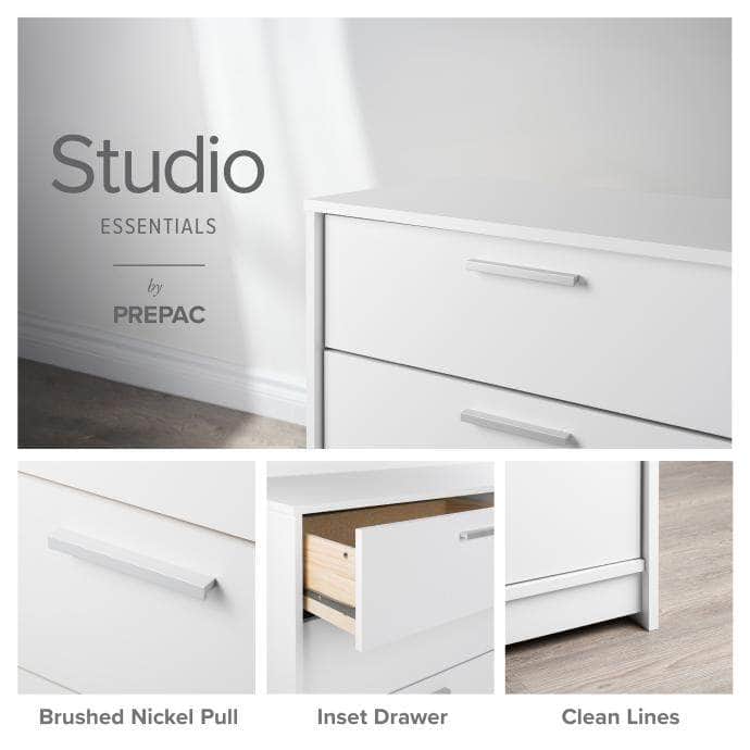 Modubox Nightstand Studio Essentials 2-drawer Nightstand in White