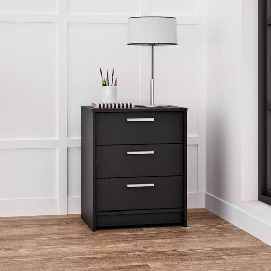 Modubox Nightstand Studio Essentials 3-drawer Nightstand in Black