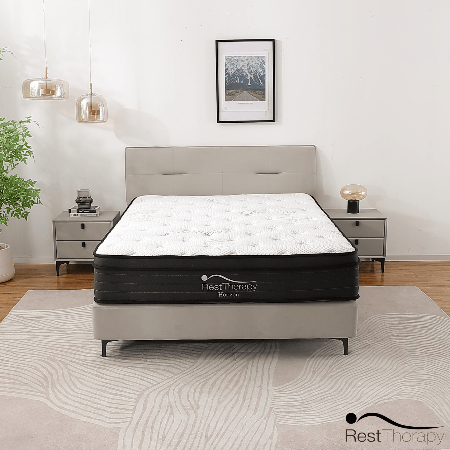 Rest Therapy Mattress 12 Inch Horizon Bamboo Pocket Coil Mattress - Available in 3 Sizes