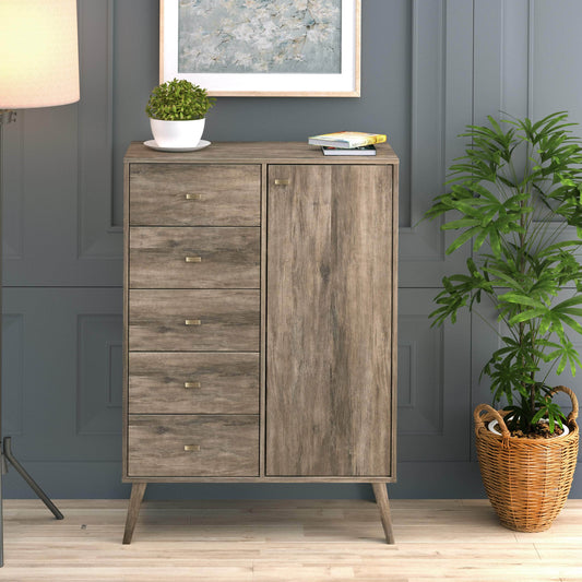Pending - Modubox Chest Milo 5-drawer Chest with Door - Available in 4 Colours