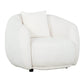Pending - True Contemporary Archibald 2 Piece Curved Kidney Shaped Sectional Sofa and Chair Set in Wolly Ivory