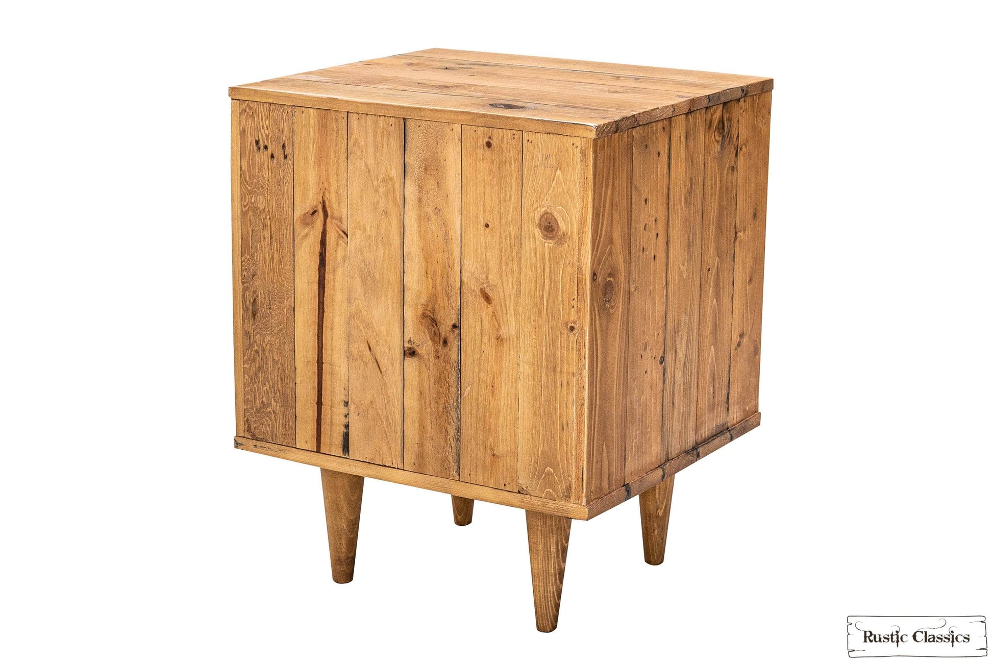 Rustic Classics Nightstand Cypress Reclaimed Wood 1 Drawer Nightstand in Spice
