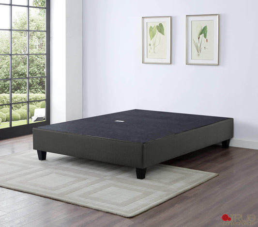 True Contemporary Bed EZ Base Foundation Dark Grey Platform Bed - Available in 4 Sizes