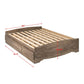 Pending - Modubox Platform Bed Mate's Platform Storage Bed with 6 Drawers in Drifted Grey - Available in 2 Sizes