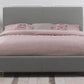 True Contemporary Bed Mirabel Grey Faux Leather Platform Bed - Available in 3 Sizes