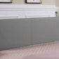 True Contemporary Bed Mirabel Grey Faux Leather Platform Bed - Available in 3 Sizes