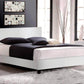Mirabel Espresso Faux Leather Full Size Platform Bed
