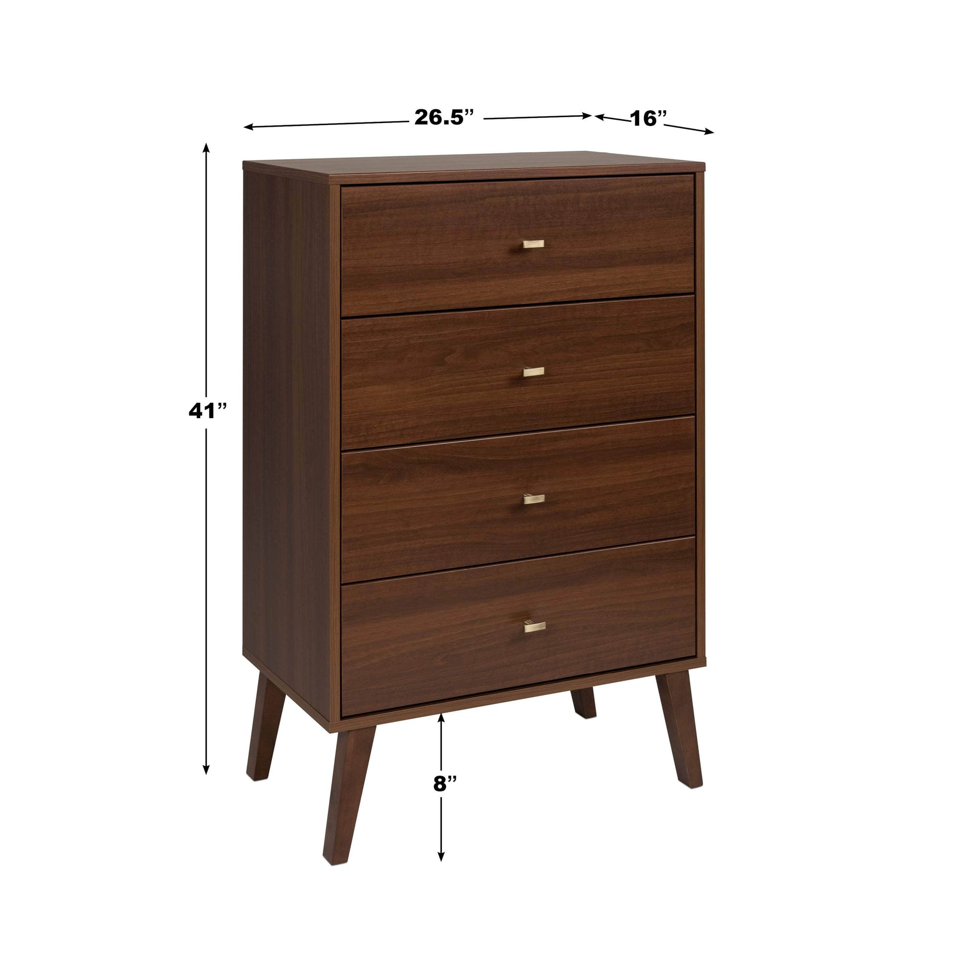 Modubox Drawer Chest Milo Mid Century Modern 4-drawer Chest - Available in 4 Colours
