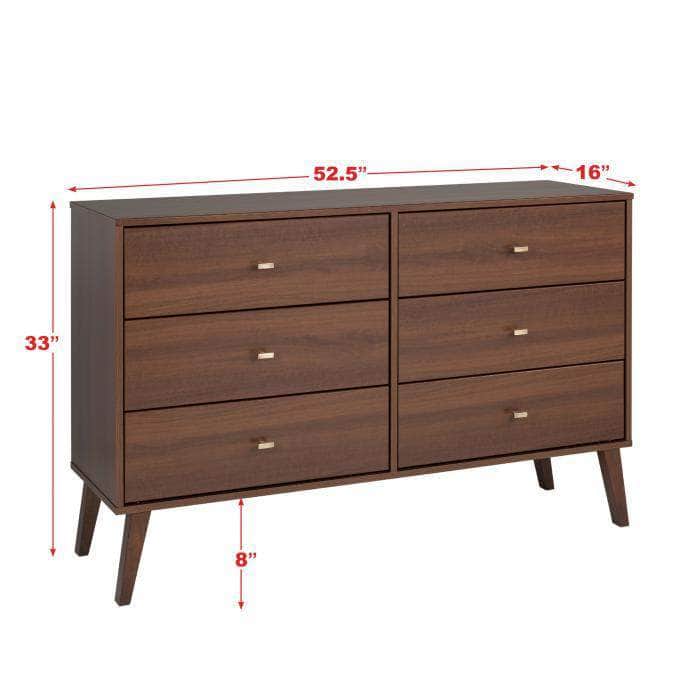 Modubox Dresser Milo Mid Century Modern 6-drawer Dresser - Available in 5 Colours