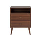 Modubox Nightstand Milo Mid Century Modern 2-drawer Tall Nightstand with Open Shelf - Available in 5 Colours