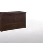 Night and Day Murphy Bed Chocolate Murphy Cube Cabinet Bed with Queen Size Gel Memory Foam Mattress - Available in 4 Colours