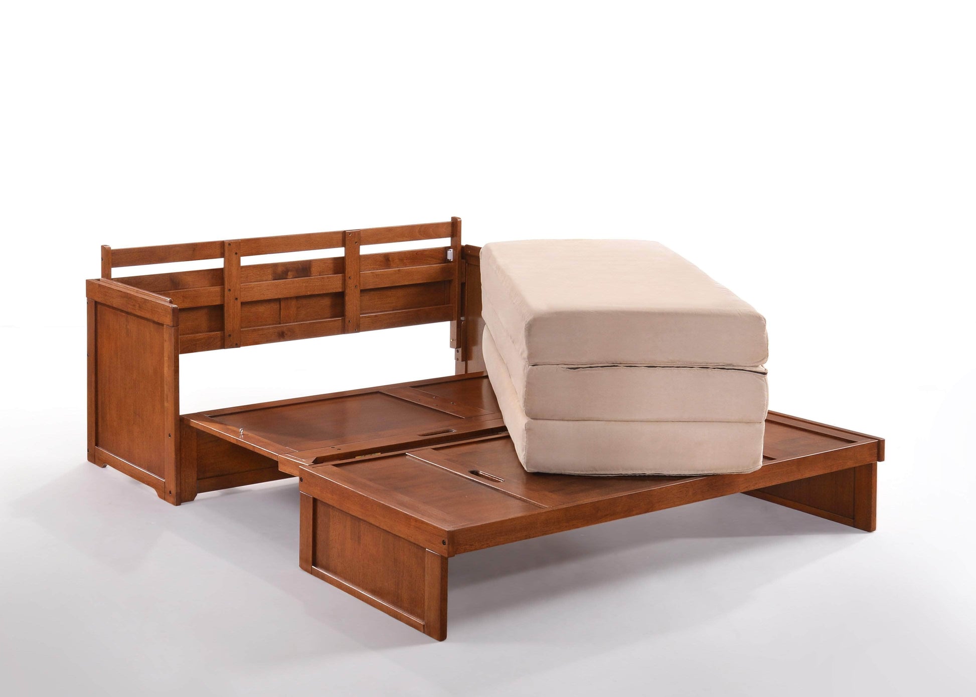 Night and Day Murphy Bed Murphy Cube Cabinet Bed with Queen Size Gel Memory Foam Mattress - Available in 4 Colours