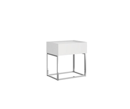 Pending - Brassex Inc. Nightstand Matte White Nightstand With Storage - Available in 2 Colours