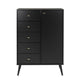 Pending - Modubox Chest Black Milo 5-drawer Chest with Door - Available in 4 Colours