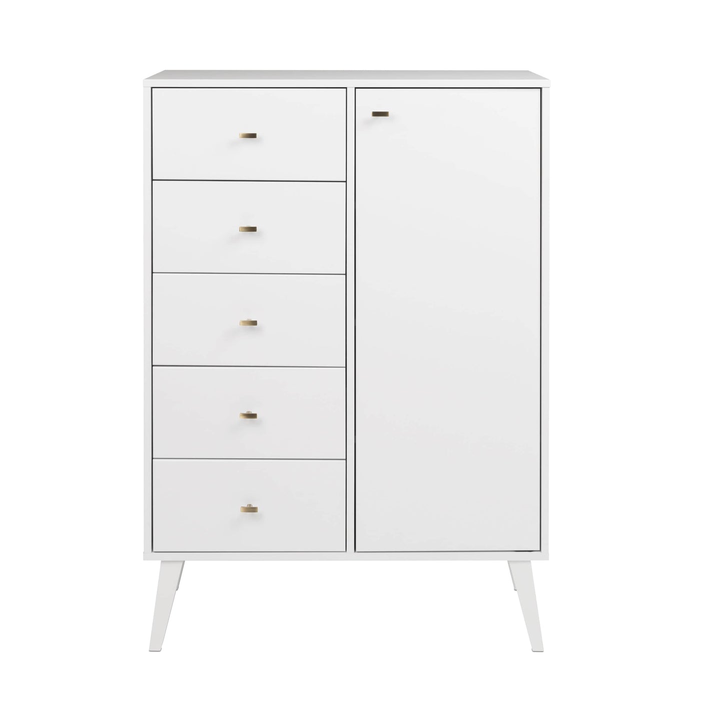 Pending - Modubox Chest White Milo 5-drawer Chest with Door - Available in 4 Colours