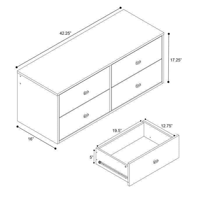 Pending - Modubox Dresser Floating Dresser - White