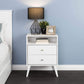Pending - Modubox White Milo Mid Century Modern 2-drawer Tall Nightstand with Open Shelf - Multiple Colours Available