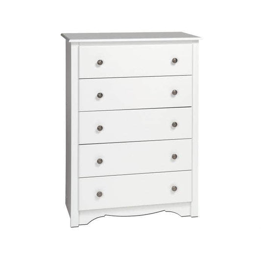 Pending - Modubox White Sonoma 5-Drawer Chest - Available in 5 Colours