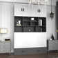 Pending - Review Hyde Light Grey and Dark Grey Murphy Cabinet Bed with Gel Memory Foam Mattress - Available in 4 Sizes