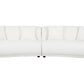 Pending - True Contemporary Archibald Curved Kidney Shaped Sectional Sofa in Wolly Ivory