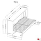 Pending - True Contemporary Heidi White Horizontal Murphy Wall Pull Down Bed - Available in 3 Sizes