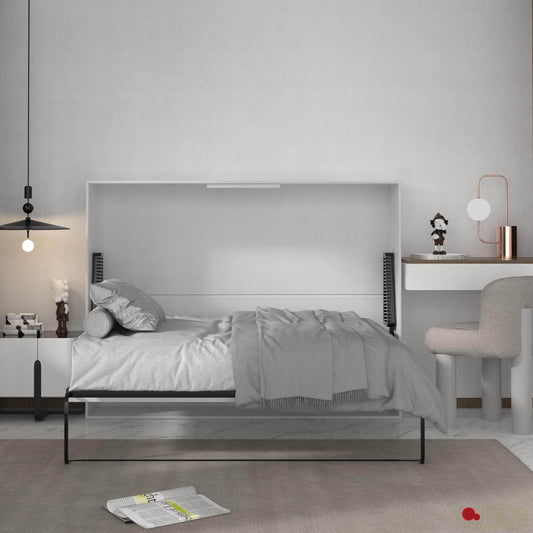 Pending - True Contemporary Heidi White Horizontal Murphy Wall Pull Down Bed - Available in 3 Sizes