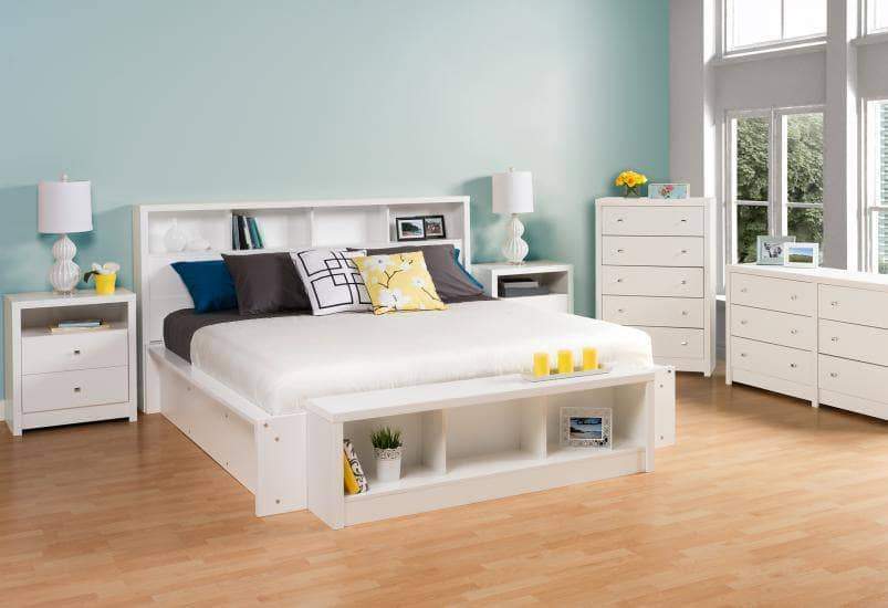 Prepac Calla Bedroom Collection White Calla Tall 2-Drawer Nightstand - Multiple Options Available