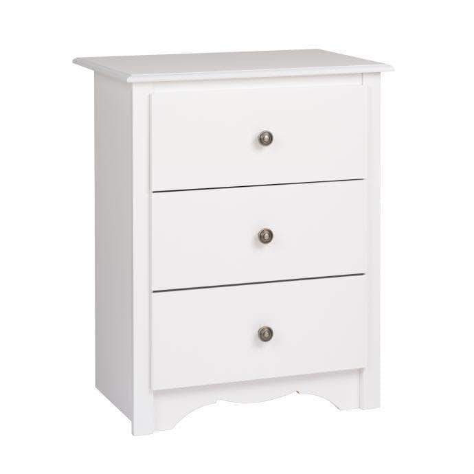 Prepac Sonoma Bedroom White Sonoma 3-drawer Tall Nightstand - Multiple Options Available