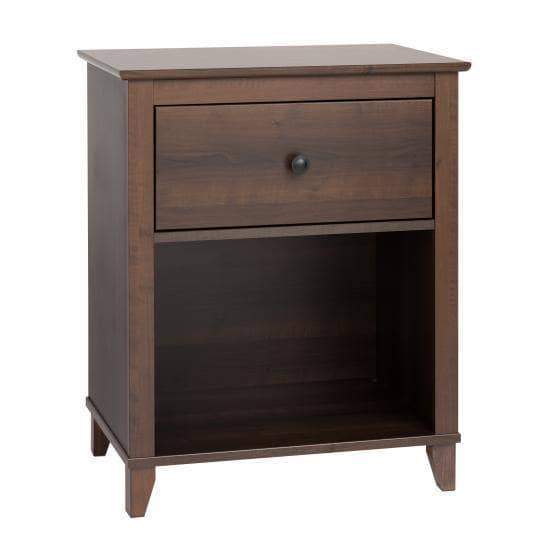 Prepac Yaletown Bedroom Collection Espresso Yaletown 1-Drawer Tall Nightstand - Multiple Options Available