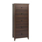 Prepac Yaletown Bedroom Collection Espresso Yaletown 5-Drawer Tall Chest - Multiple Options Available
