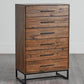 Rustic Classics Drawer Chest Blackcomb Reclaimed Wood and Metal 6 Drawer Chest in Coffee Bean