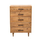 Rustic Classics Drawer Chest Cypress Reclaimed Wood 5 Drawer Chest in Spice