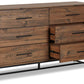 Rustic Classics Dresser Blackcomb Reclaimed Wood and Metal 6 Drawer Dresser in Coffee Bean
