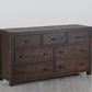 Rustic Classics Dresser Whistler Reclaimed Wood 7 Drawer Dresser in Brown
