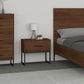 Rustic Classics Nightstand Blackcomb Reclaimed Wood and Metal 1 Drawer Nightstand in Coffee Bean