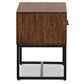 Rustic Classics Nightstand Blackcomb Reclaimed Wood and Metal 1 Drawer Nightstand in Coffee Bean