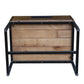 Rustic Classics Nightstand Blackcomb Reclaimed Wood and Metal 1 Drawer Nightstand in Coffee Bean