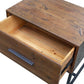 Rustic Classics Nightstand Blackcomb Reclaimed Wood and Metal 1 Drawer Nightstand in Coffee Bean