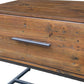 Rustic Classics Nightstand Blackcomb Reclaimed Wood and Metal 1 Drawer Nightstand in Coffee Bean