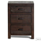 Rustic Classics Nightstand Whistler Reclaimed Wood 3 Drawer Nightstand in Brown