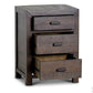 Rustic Classics Nightstand Whistler Reclaimed Wood 3 Drawer Nightstand in Brown