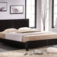 Lit plateforme en similicuir blanc Mirabel - Disponible en 3 tailles