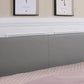 True Contemporary Bed Mirabel Grey Faux Leather Platform Bed - Available in 3 Sizes