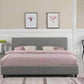 True Contemporary Bed Mirabel Grey Faux Leather Platform Bed Charlotte Grey Tufted Linen Platform Bed with Three Storage Drawers - Available in 3 Sizes