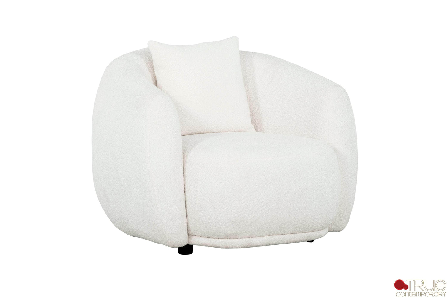 True Contemporary Chair Archibald Chair in Wolly Ivory