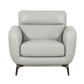 True Contemporary Chair Grey William Tufted Faux Leather Chair - Available in 2 Colours