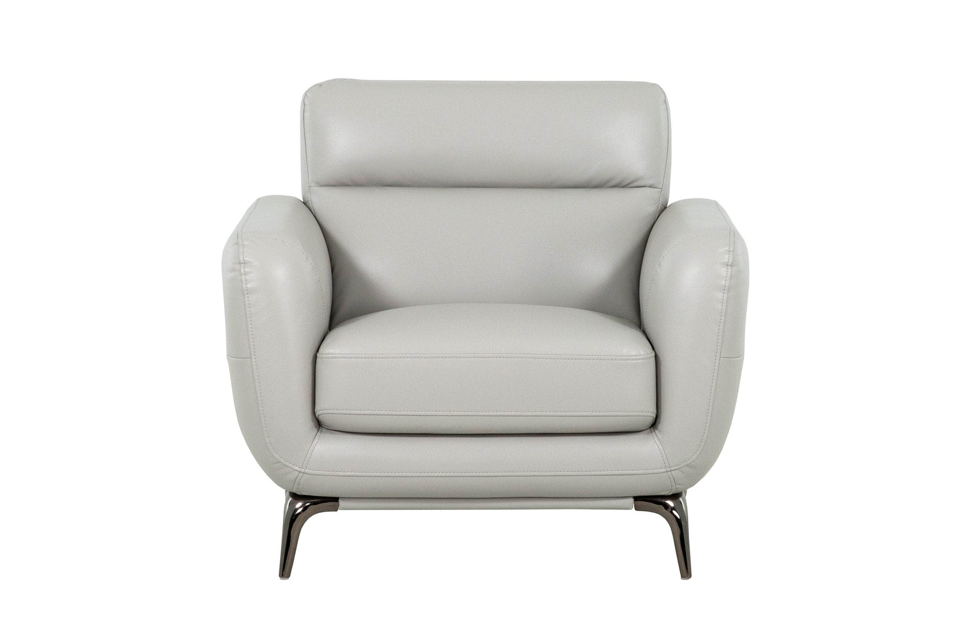 True Contemporary Chair Grey William Tufted Faux Leather Chair - Available in 2 Colours