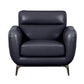 True Contemporary Chair Midnight William Tufted Faux Leather Chair - Available in 2 Colours