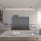 True Contemporary Murphy Wall Bed Heidi II Rustic Grey Horizontal Murphy Wall Pull Down Bed - Available in 3 Sizes